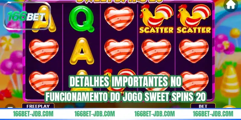 Detalhes importantes no funcionamento do jogo Sweet Spins 20